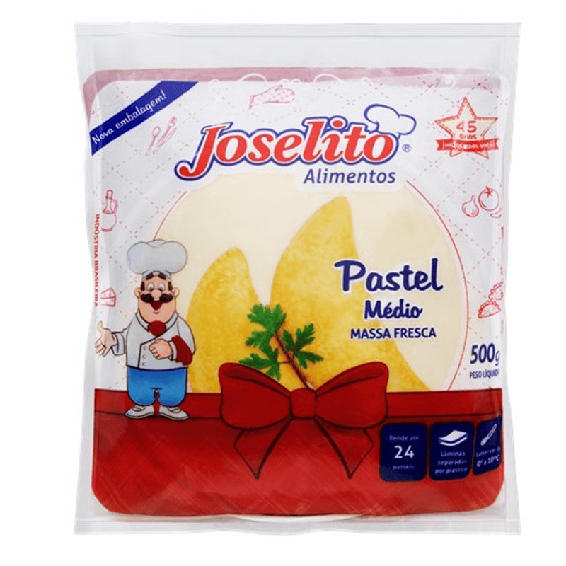 3 unid Joselito Massa Pastel de Disco 500g - Validade 28 de Novembro 2025