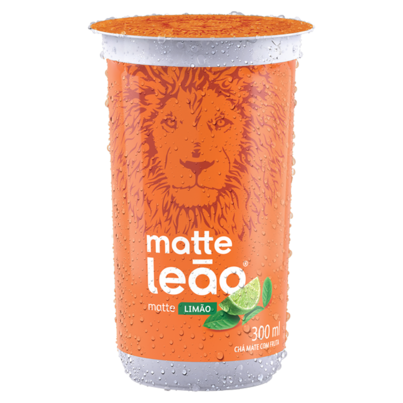 Matte Leao Cha Natural Pronto para Beber com LIMAO 300ml