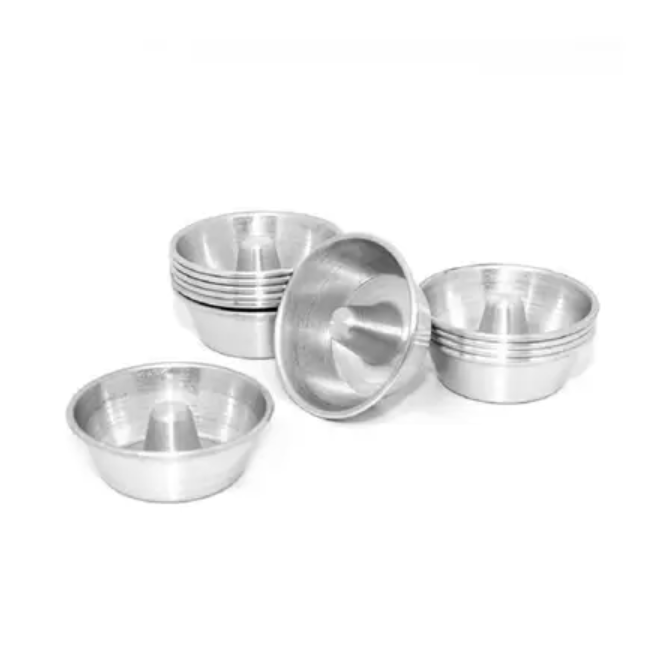 Fest Forma Mini Aluminum Pudding Mold with Conical Tube N4 - 12 units