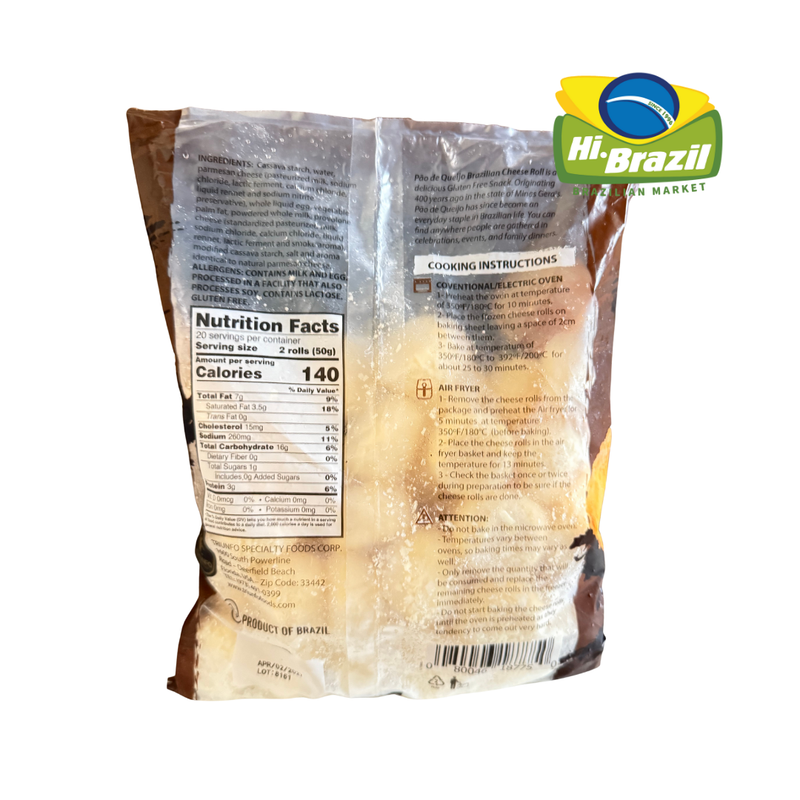 Mineiro Gourmet Pao de Queijo Empanado com Queijo Parmesao 1kg