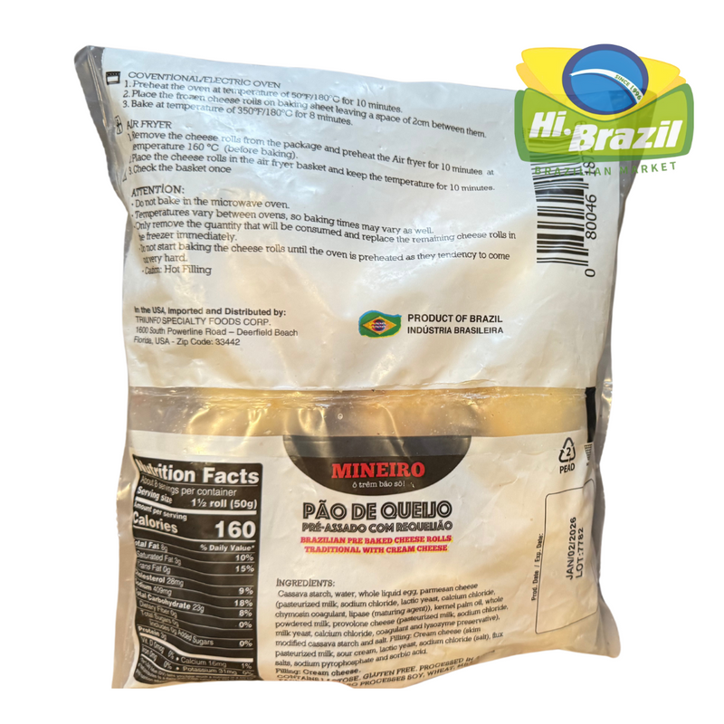 Mineiro Pao de Queijo Recheado com Requeijao 390g