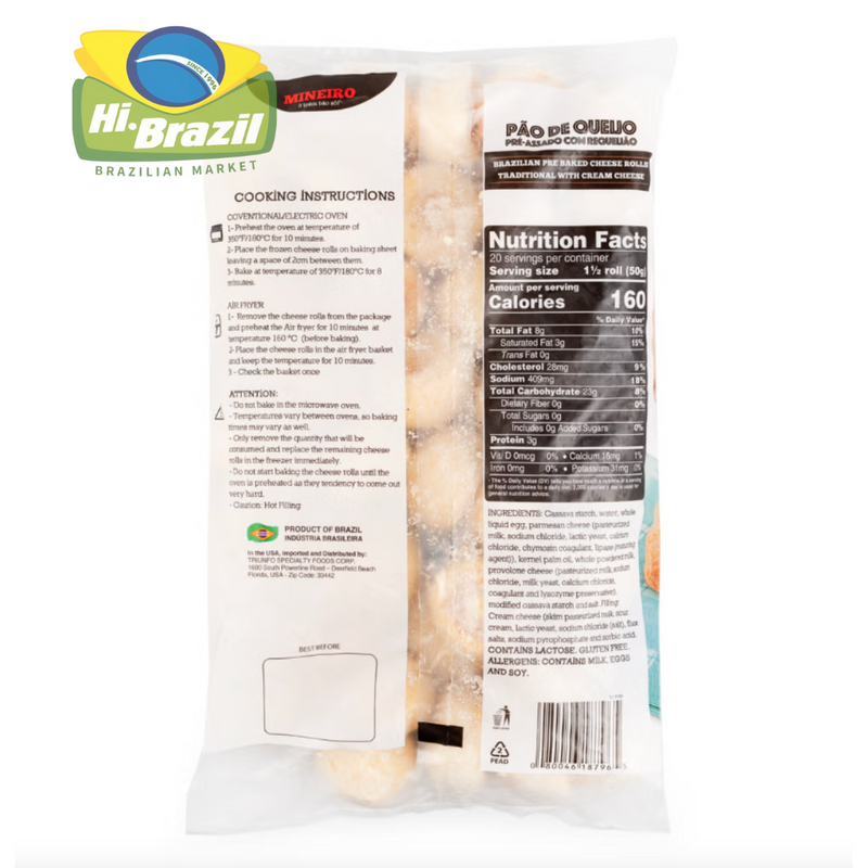 Mineiro Cheese Bread Stuffed with Cream Cheese 1kg