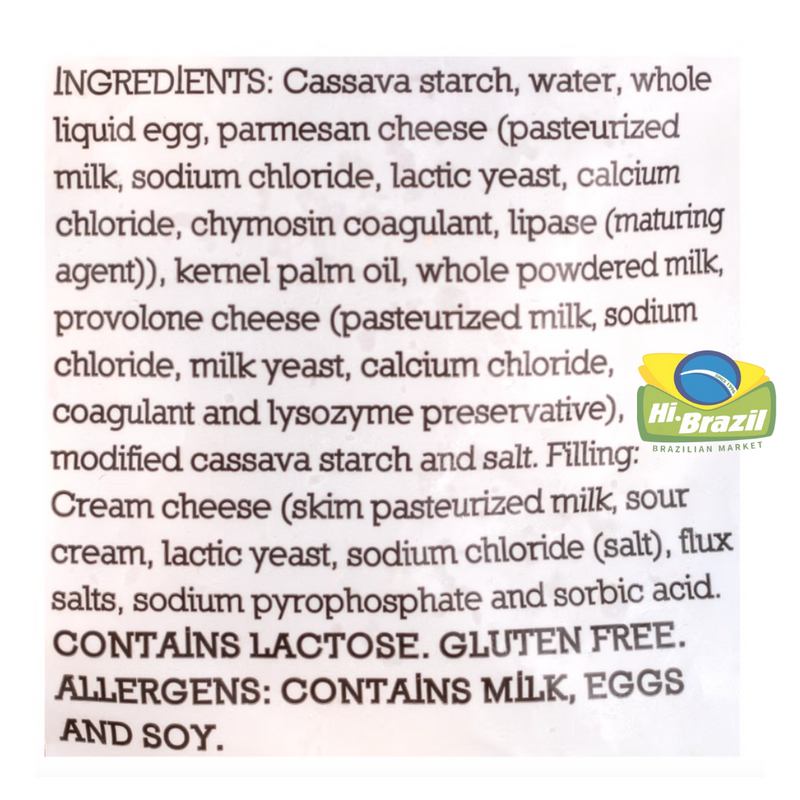 Mineiro Cheese Bread Stuffed with Cream Cheese 1kg