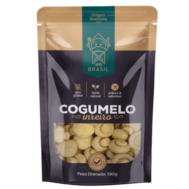 Mr Brasil Cogumelo Champignon Inteiro NET 300g - DREN 200g