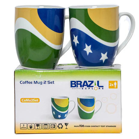 Brasil Conjunto de Canecas 2 Unidades