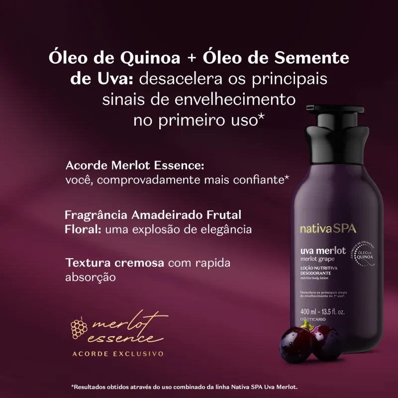 O Boticario Nativa Spa Moisturizing Merlot Grape 400ml