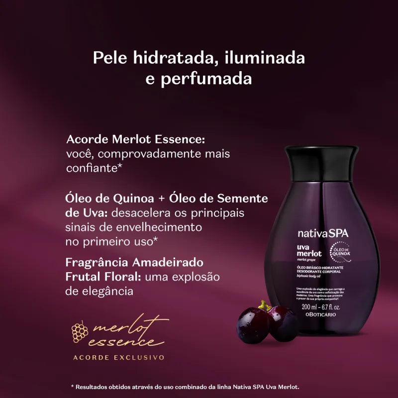 O Boticario Nativa Spa Bifasico Grape Merlot Oil 200ml