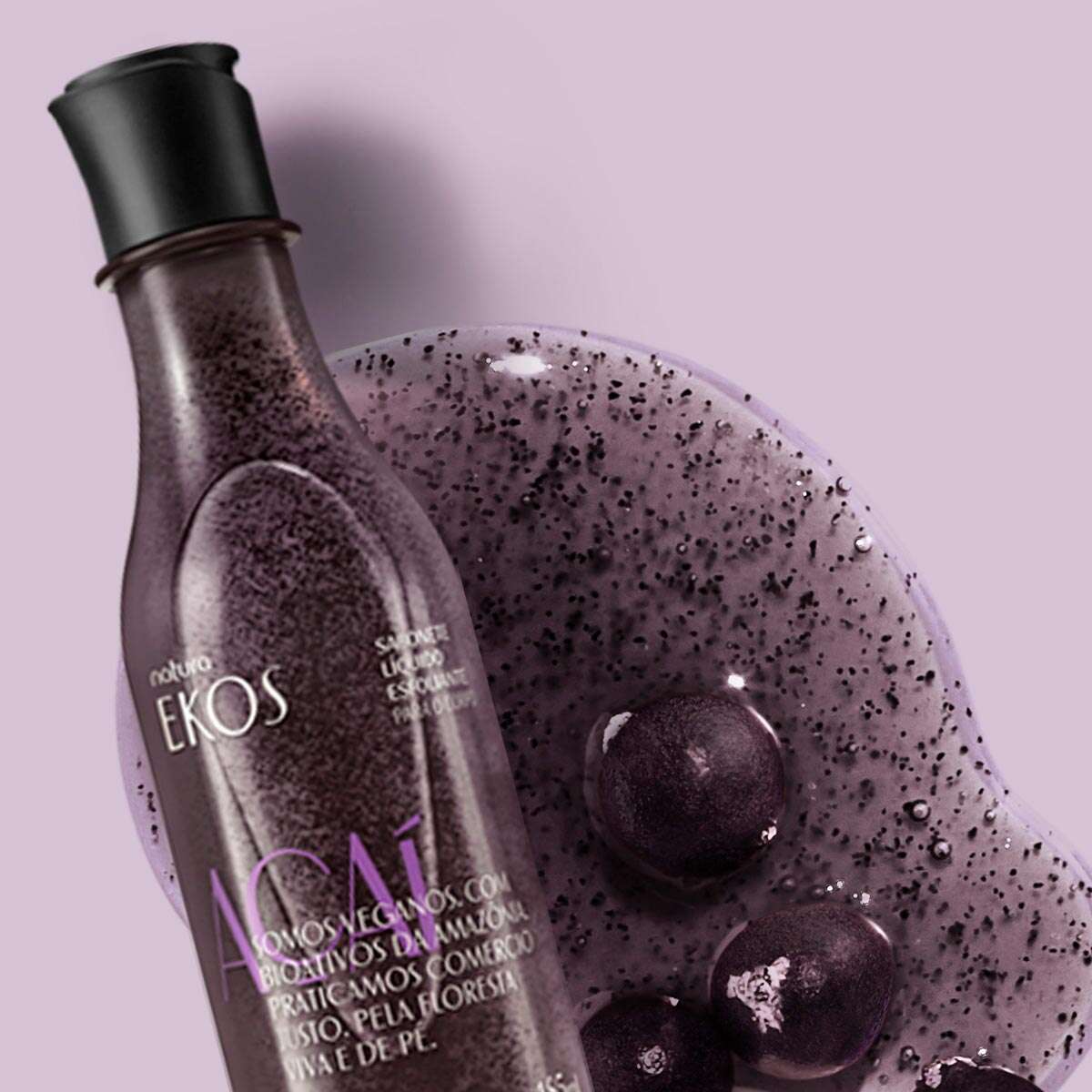 Natura Ekos Acai Exfoliating Liquid Soap 185ml — Hi Brazil Market