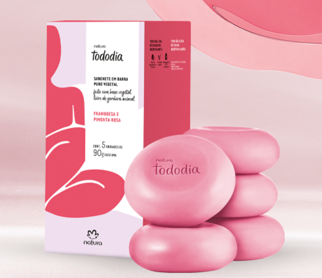 Natura Tododia Sabonetes Franboesa e Pimenta Rosa 5 uniaddes