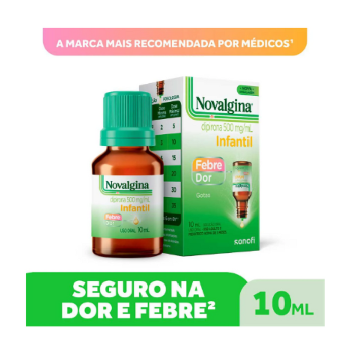 Novalgina Infantil  Dipirona Monoidratada 500mg Gotas 10ml