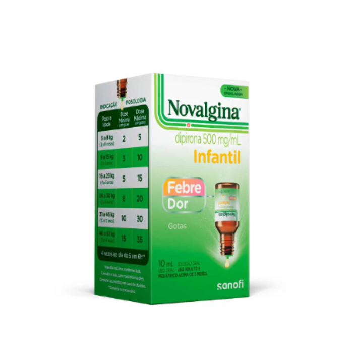 Novalgina Infantil  Dipirona Monoidratada 500mg Gotas 10ml