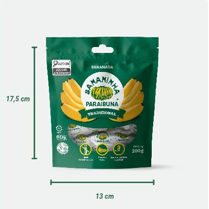Paraibuna Bananinha Natural Tradicional Vegano 200g - Hi Brazil Market