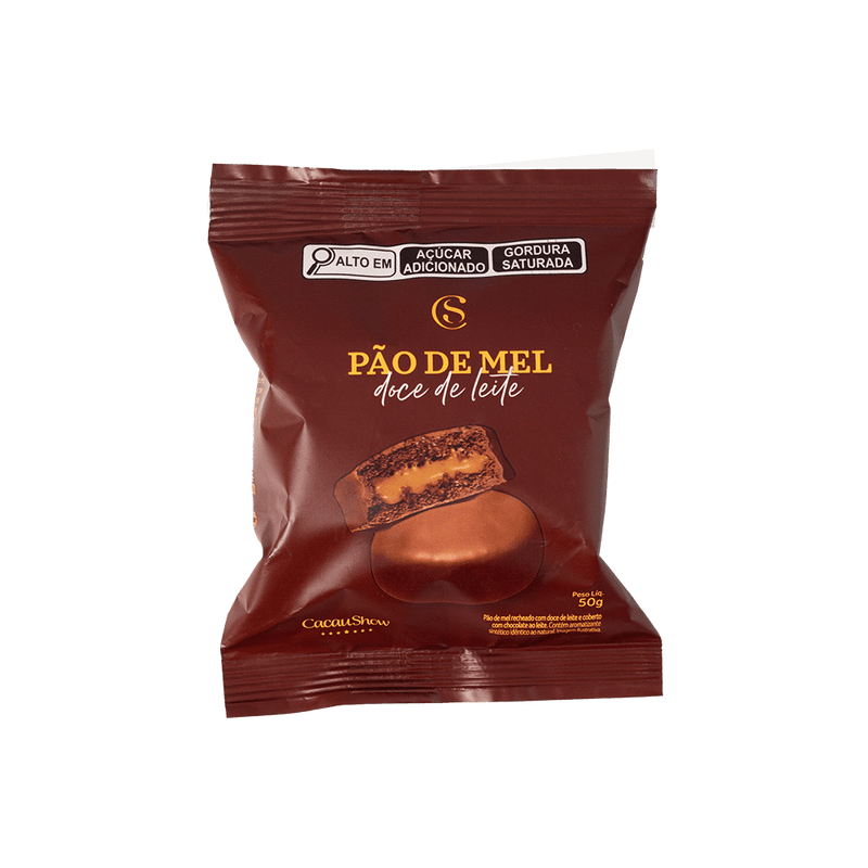 Cacau Show Pao de Mel Recheio de Doce de Leite 50g