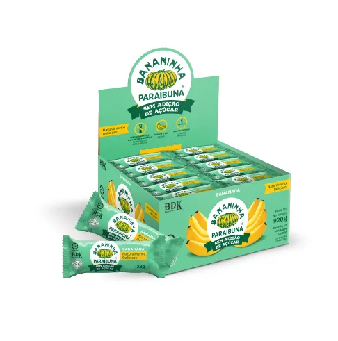Paraibuna Bananinha Zero Acucar Caixa com 40 unidades