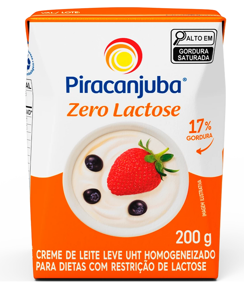 Piracanjuba Creme de Leite Zero Lactose 200g