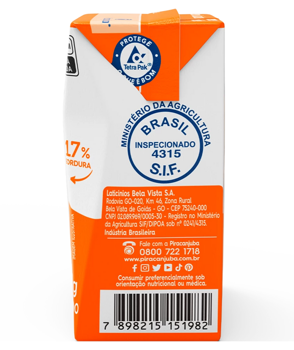 Piracanjuba Creme de Leite Zero Lactose 200g