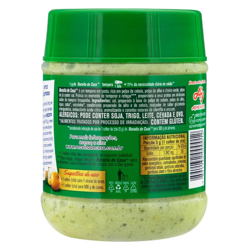 Ajinomoto Tempero em Pasta Receita de Casa 450g