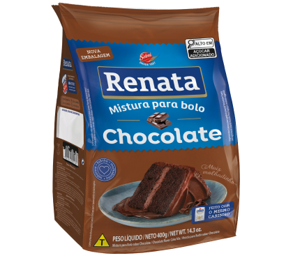 Renata Mistura para Bolo sabor Chocolate 400g - Val 26 Dezembro 2024