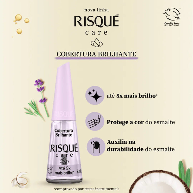 Risqué Care Esmalte Até 5x Mais Brilho 8ml