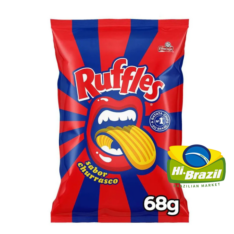 Elma Chips Ruffles Barbecue 68g - Expiration Date: October 20, 2025