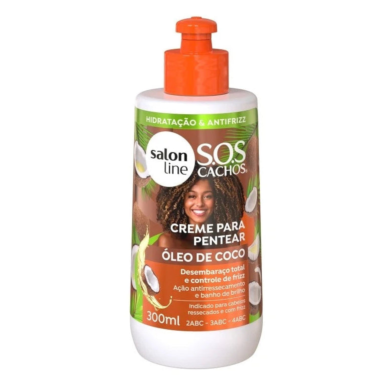 Salon Line S.O.S Cachos Coconut Oil Leave-in Cream 300ml