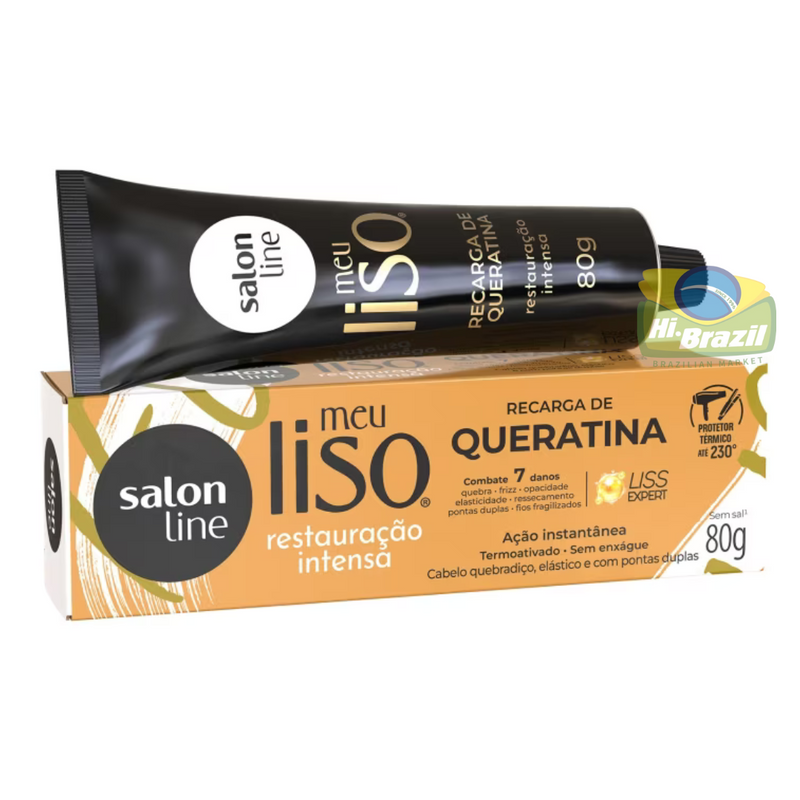 Salon Line Recarga de Queratina Meu Liso Restauracao Intensa 80g