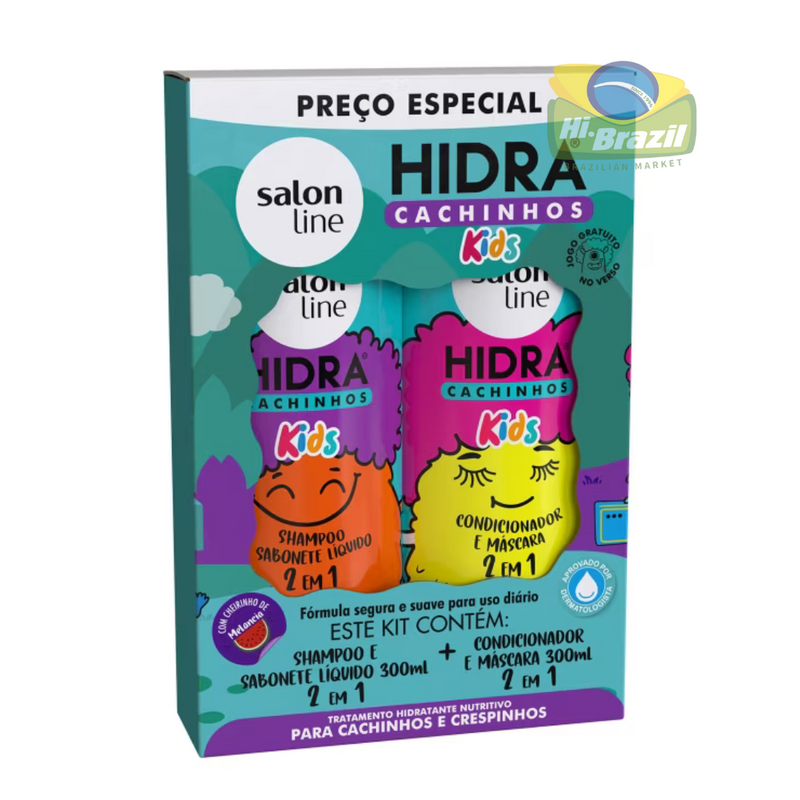 Salon Line Kit Hidra Kids Shampoo e Condicionador Cachinhos 300ml
