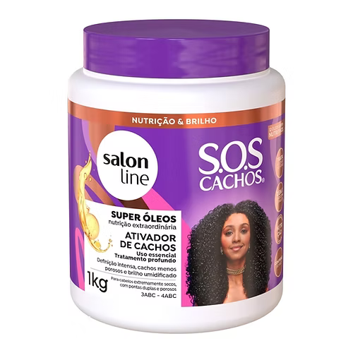 Salon Line Ativador de Cachos Super Oleos Nutritivo S.O.S Cachos Potao 1kg