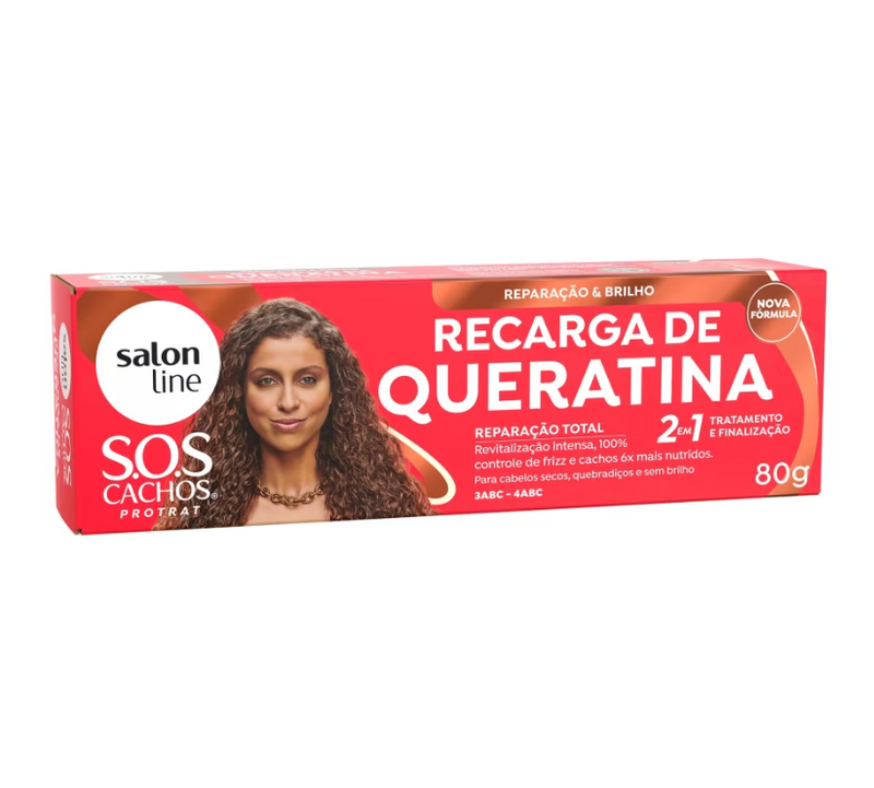Salon Line SOS Cachos Recarga de Queratina - Reparacao Total 80g