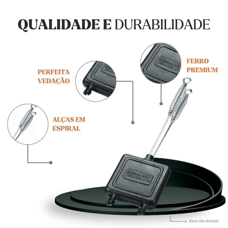 Panela Mineira Sanduicheira Pao de Forma Alca Espiral