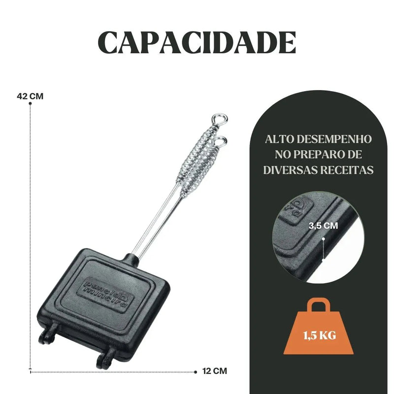 Panela Mineira Sanduicheira Pao de Forma Alca Espiral