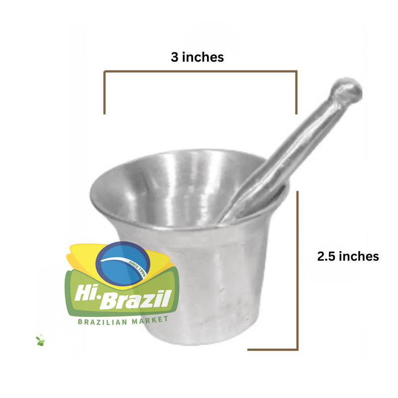 Pilao de aluminio com socador