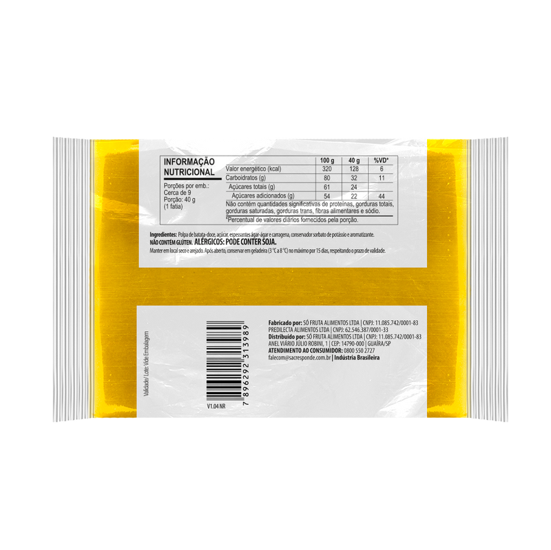 Sofruta Doce de Batata Doce Marrom GlacÃª 350g