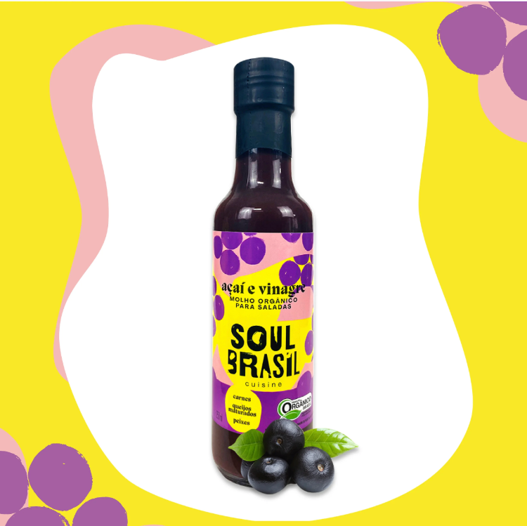 Soul Brasil Molho Organico Acai e Vinagre para Salada e Marinadas 250ml