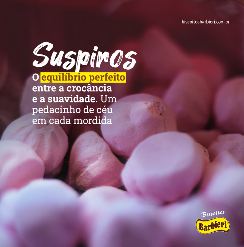 Barbieri Suspiro Sabor Morango 150g