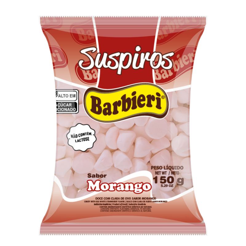 Barbieri Suspiro Sabor Morango 150g