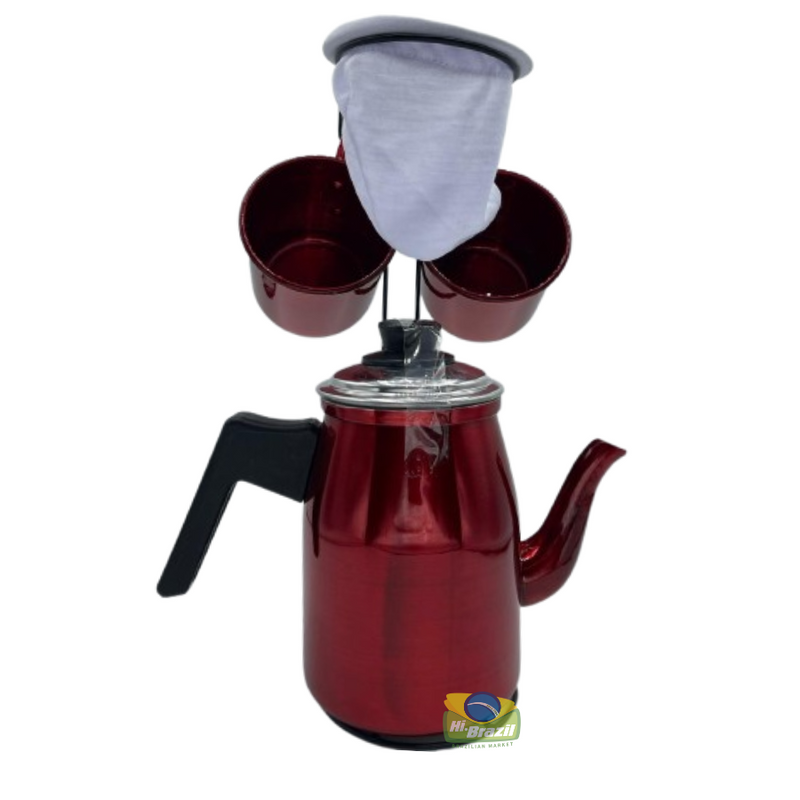 Teteu Coffee Filter with Teapot + 2 Small Mugs