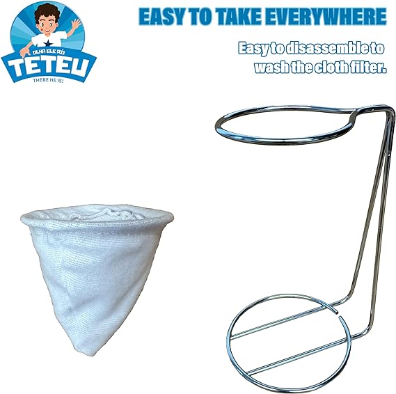 Teteu Mini Chrome Coffee Filter - 1 unit