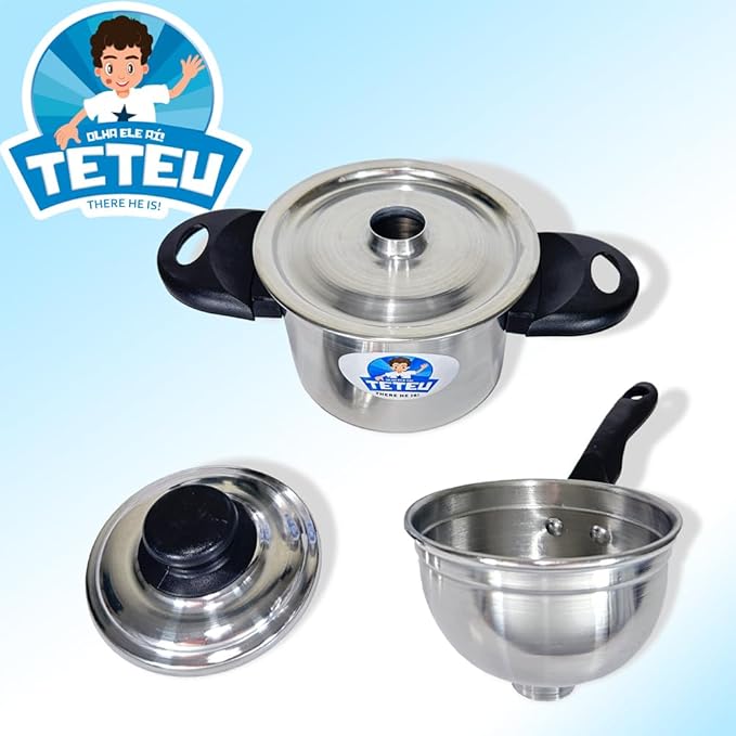 Teteu Individual Portion Couscous Pot Polished Aluminum - Size Small