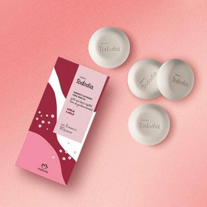 Natura Tododia Cherry and Hazelnut Soaps 5 units 