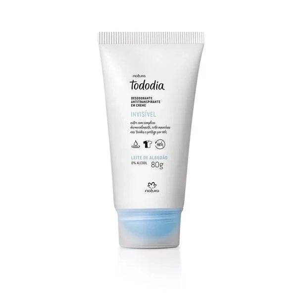 Natura TodoDia Cotton Milk Cream Deodorant 80g - Antiperspirant