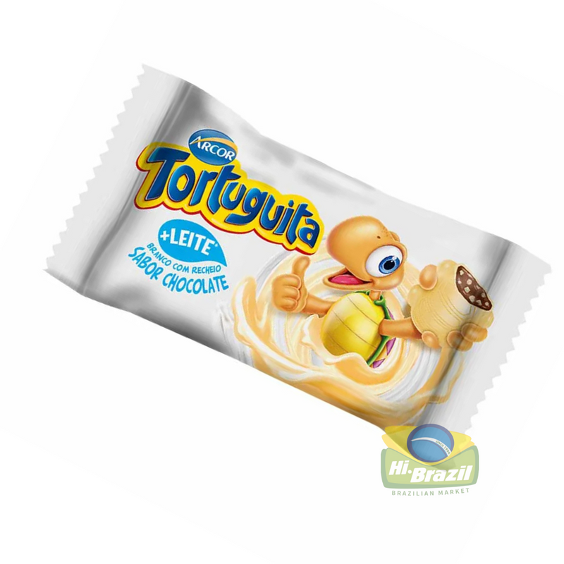 Tortuguita Arcor Branco com Recheio sabor Chocolate 1 unidade