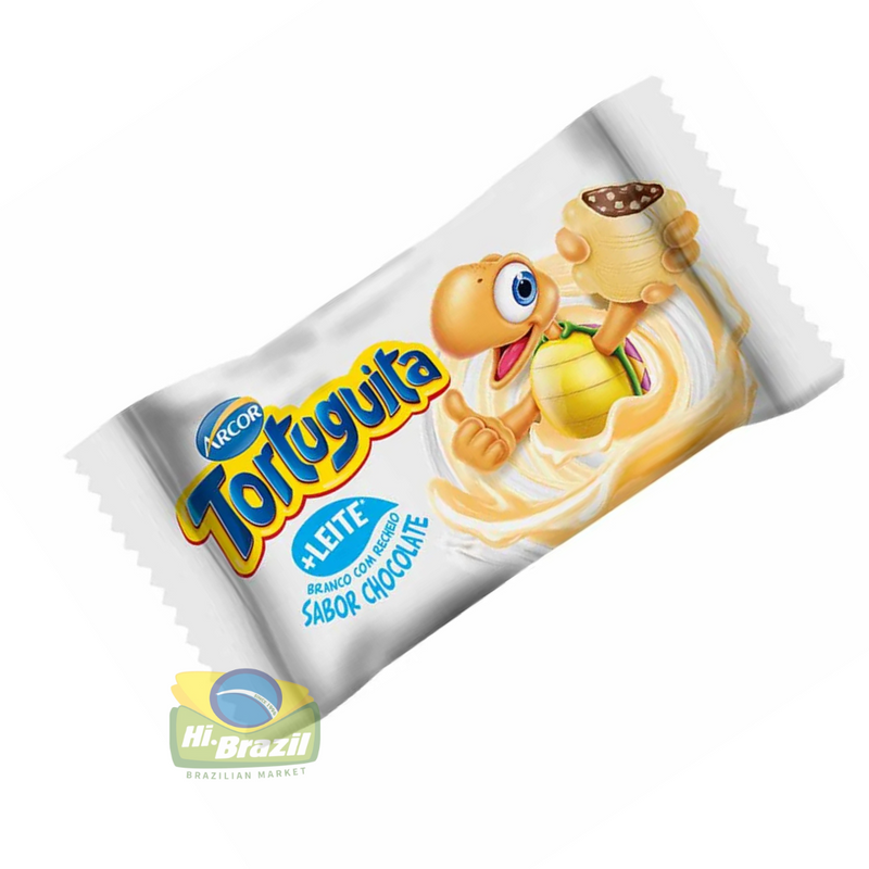 Tortuguita Arcor Branco com Recheio sabor Chocolate 1 unidade