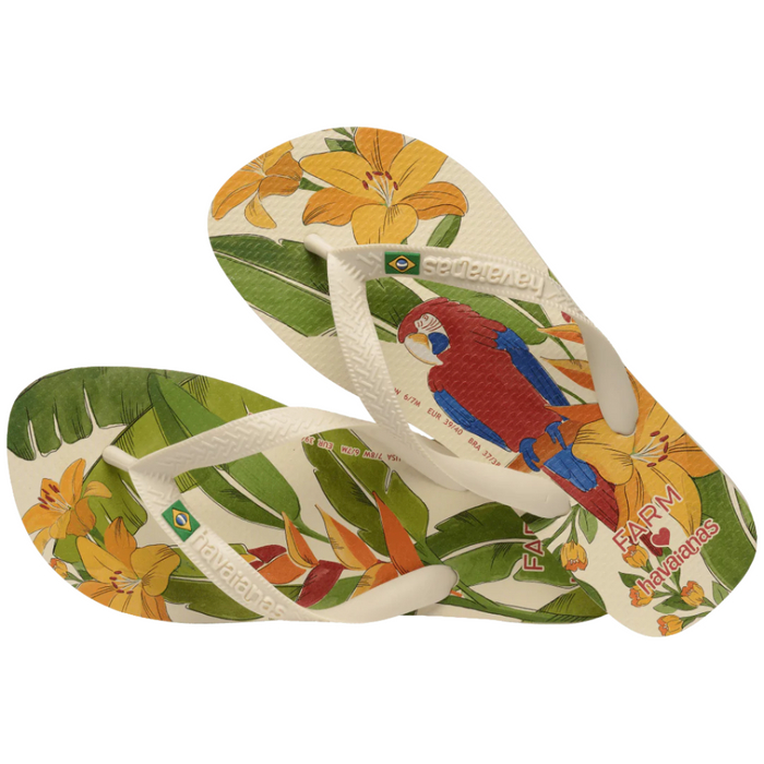 Havaianas Brazil Farm Beige Arara Floral