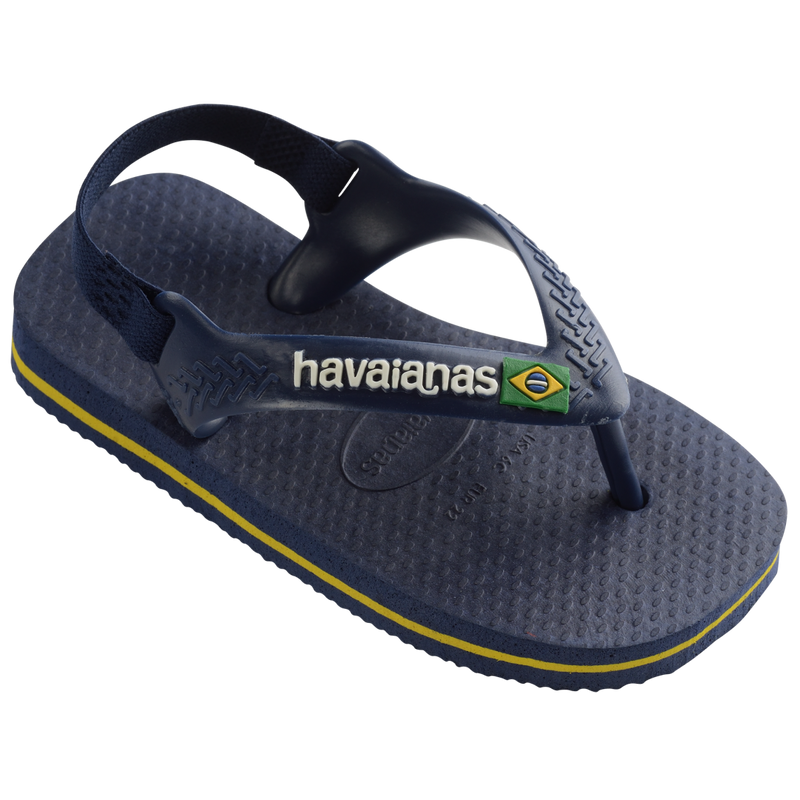 Havaianas Chinelo Baby Azul Marinho Listra Amarela
