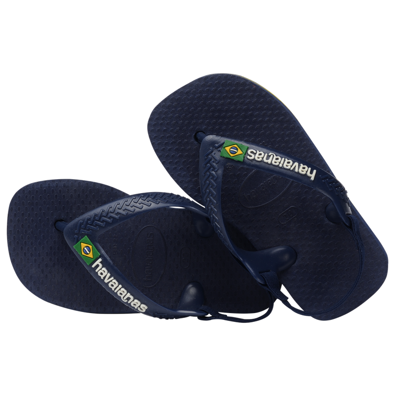 Havaianas Chinelo Baby Azul Marinho Listra Amarela