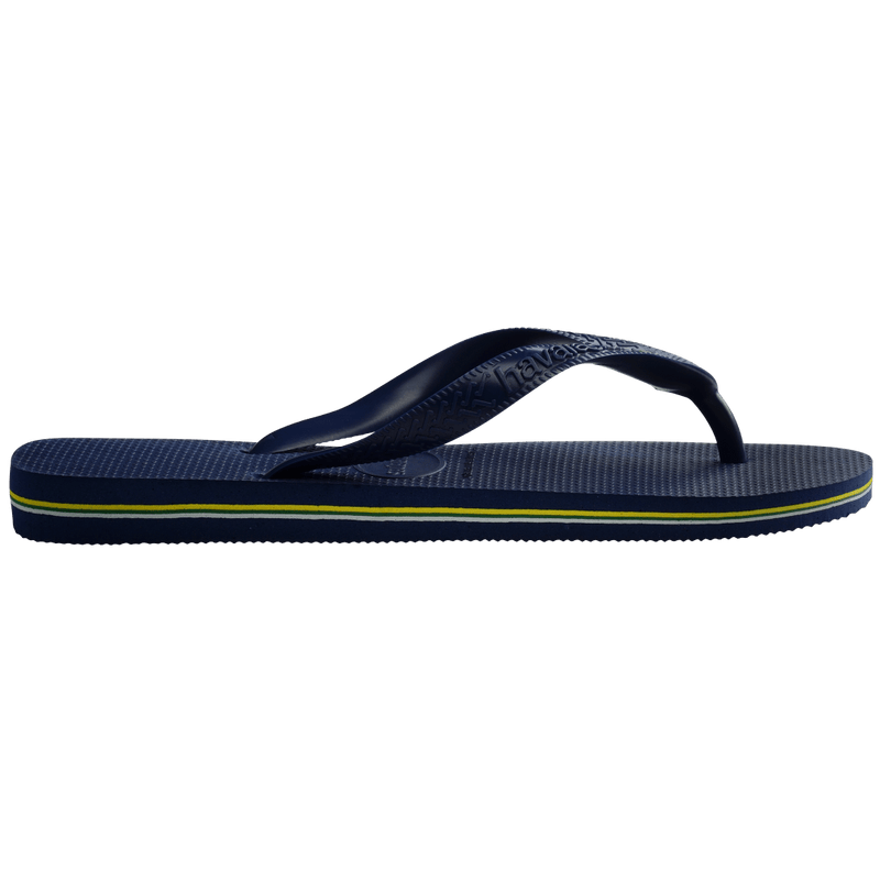 Havaianas Brazil Logo Flip Flops Navy Blue