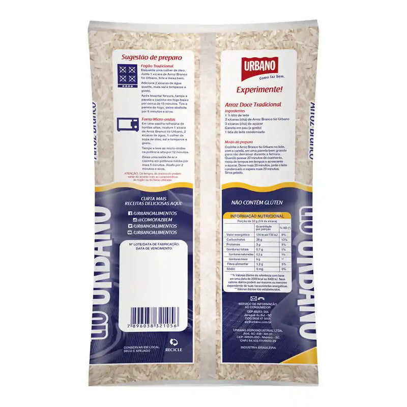 Urbano Arroz Branco 10lb