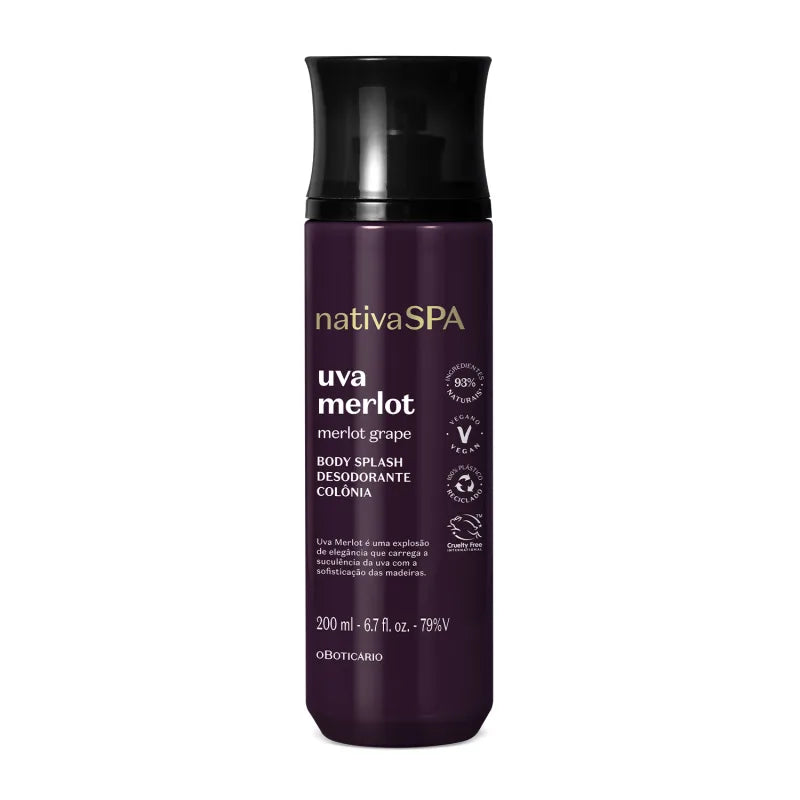 O Boticario Nativa Spa Body Splash Uva Merlot 200ml