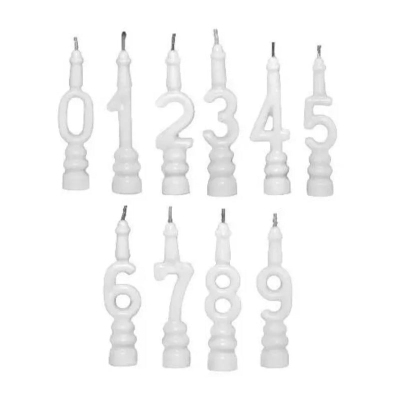 Gold Plus Vela Aniversario Branca Numero 1